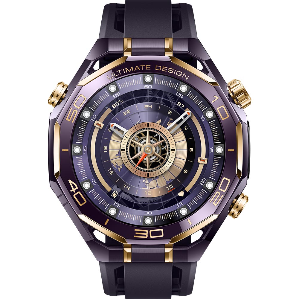 Smartwatch HUAWEI Watch Ultimate Design 2, Android/iOS, Purple Fluoroelastomer Strap