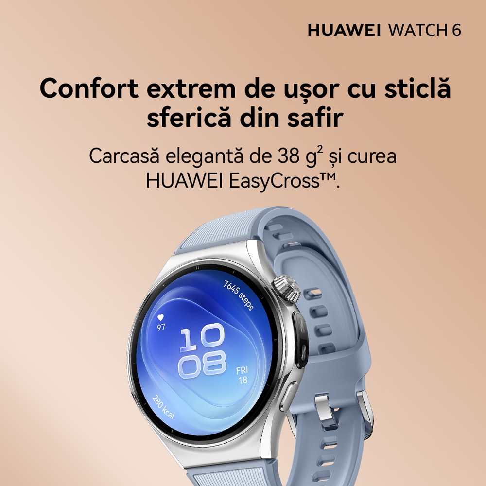Smartwatch HUAWEI Watch 6, 46mm, LTE, Wi-Fi, Android/iOS, Blue
