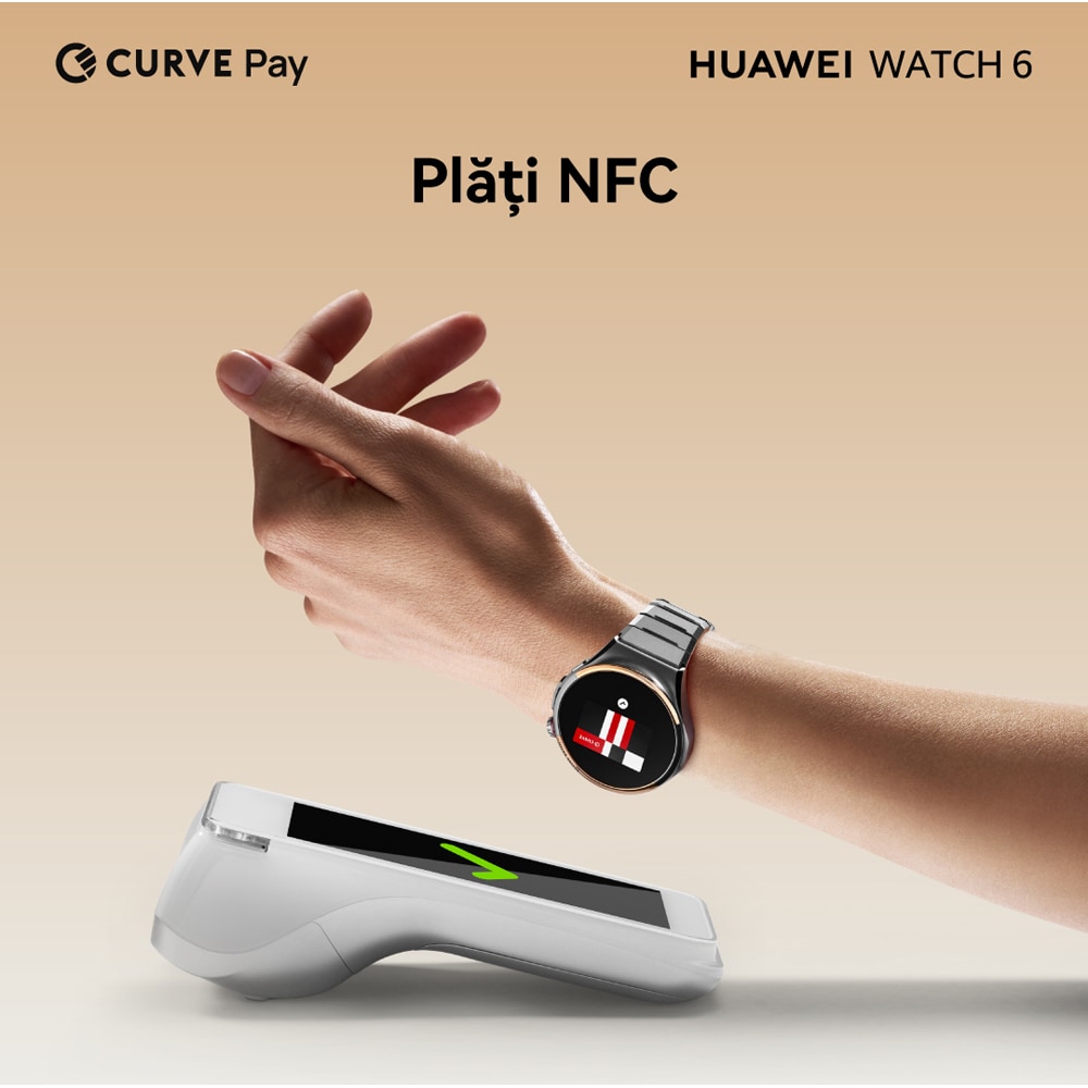 Smartwatch HUAWEI Watch 6, 46mm, LTE, Wi-Fi, Android/iOS, Black