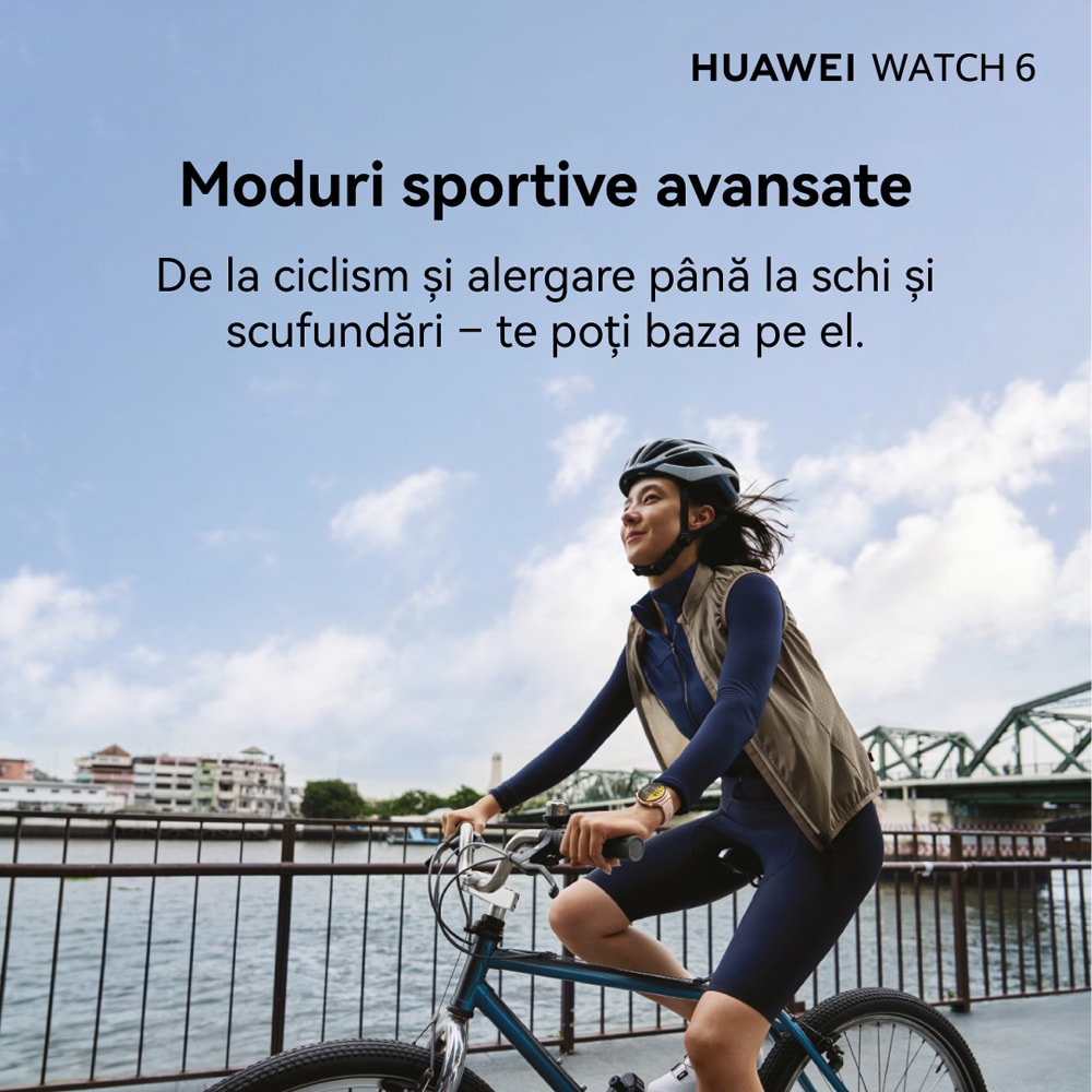 Smartwatch HUAWEI Watch 6, 42mm, LTE, Wi-Fi, Android/iOS, White