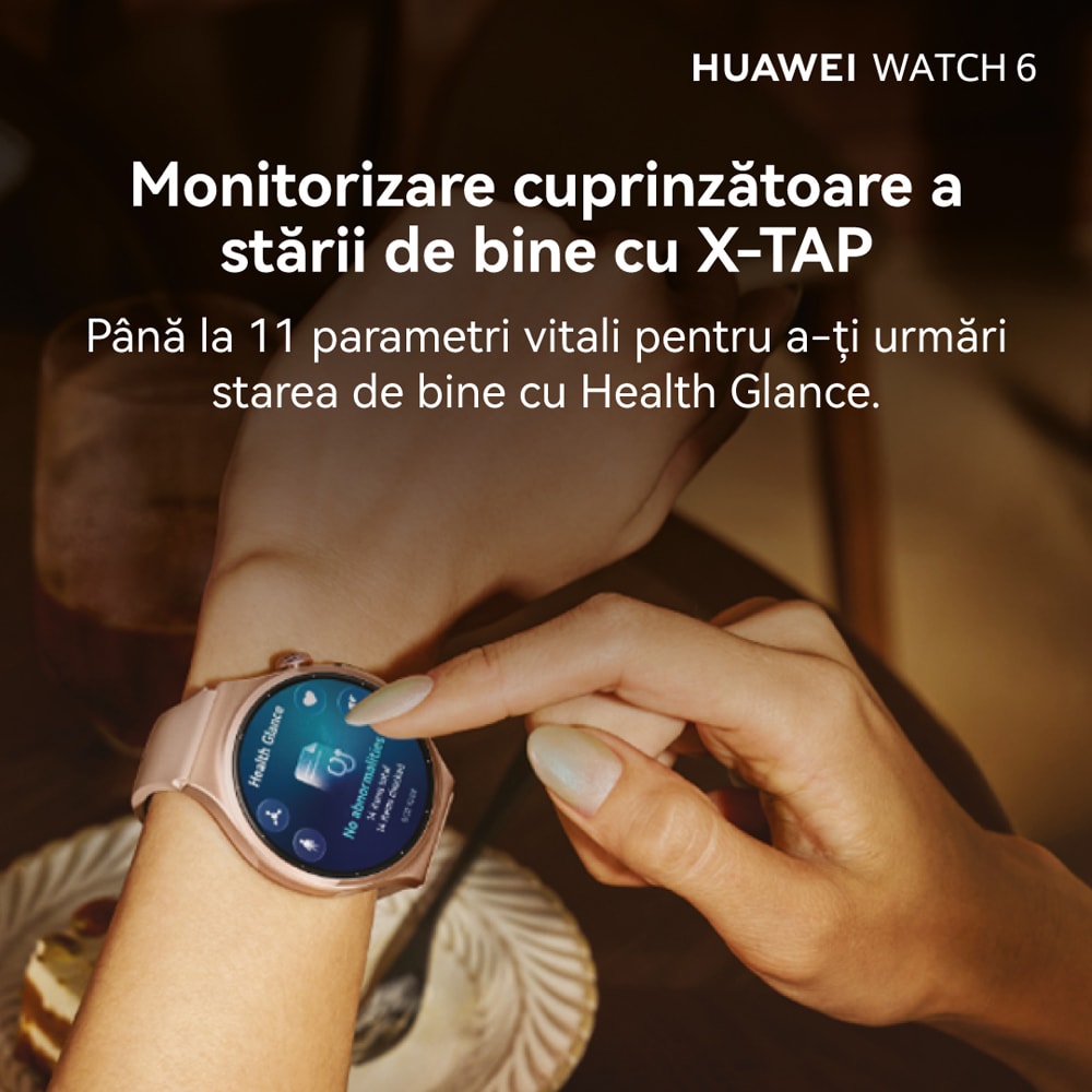 Smartwatch HUAWEI Watch 6, 42mm, LTE, Wi-Fi, Android/iOS, Gold