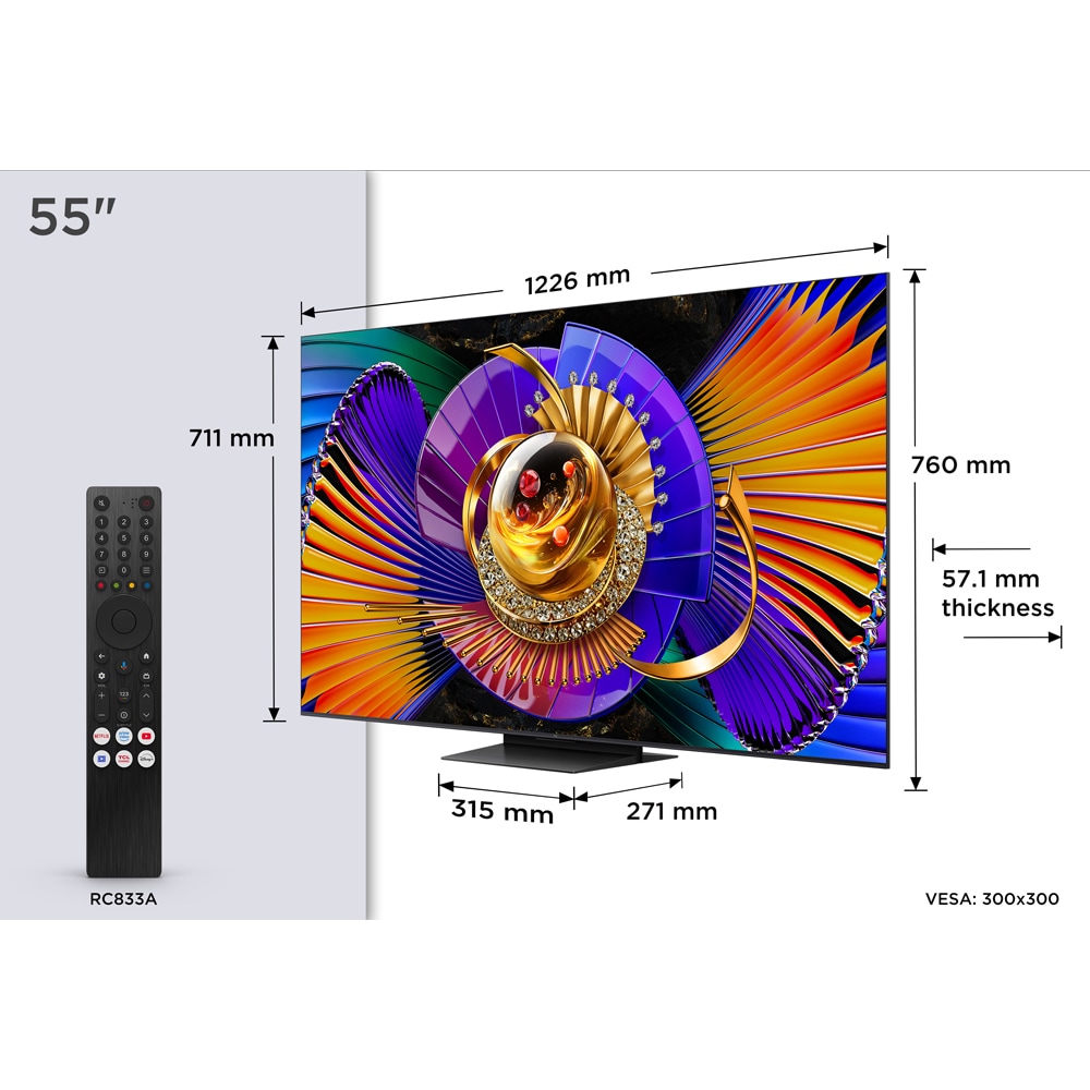 Televizor SQD MiniLed Smart TCL 55C79L, Ultra HD 4K, 139cm