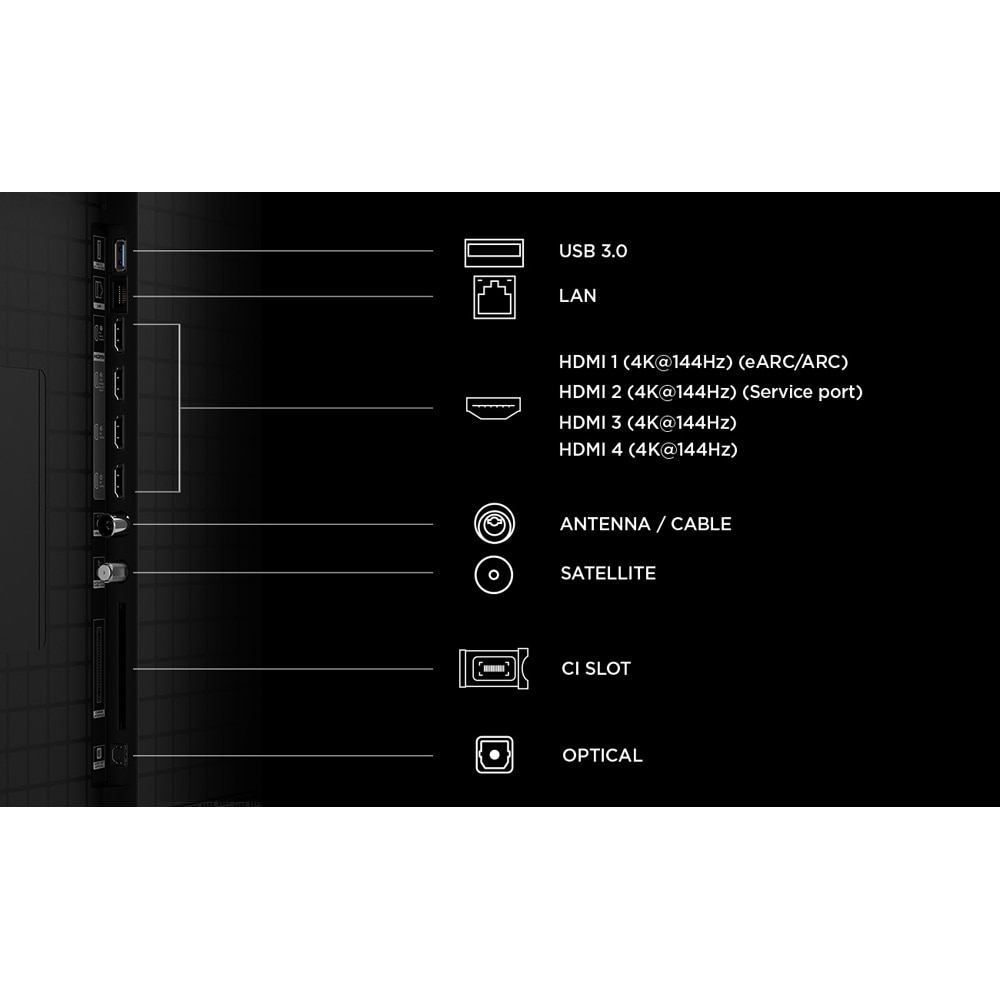 Televizor SQD MiniLed Smart TCL 55C89L, Ultra HD 4K, 139cm