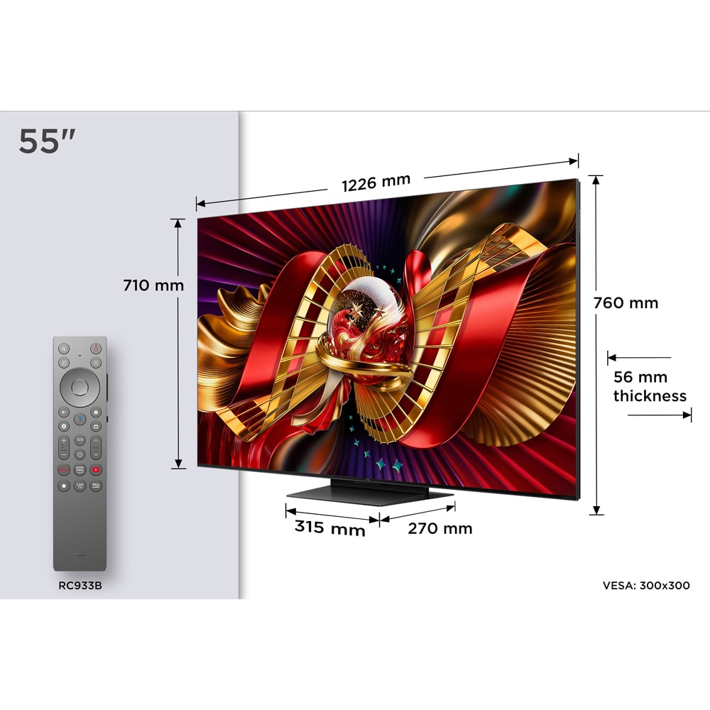 Televizor SQD MiniLed Smart TCL 55C89L, Ultra HD 4K, 139cm