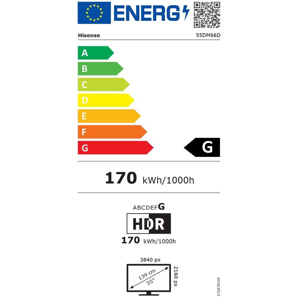 Display profesional HISENSE 55DM66D, 55", 4K UHD, 60Hz, Wi-Fi, Boxe, negru