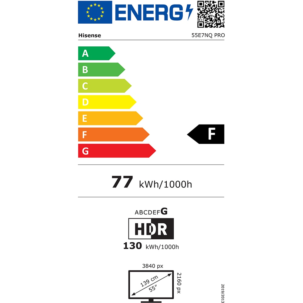 Televizor QLED Smart HISENSE 55E7NQ Pro, Ultra HD 4K, HDR, 139cm