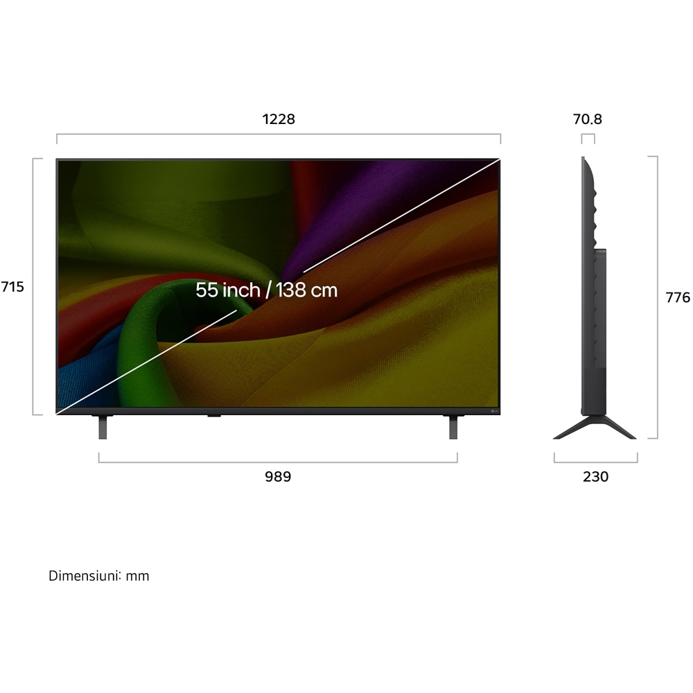 Televizor LED Smart LG 55NU900B3LA, Ultra HD 4K, 139cm