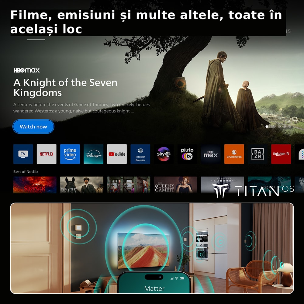Televizor OLED Smart PHILIPS 55OLED811, Ultra HD 4K, HDR10+, 139cm