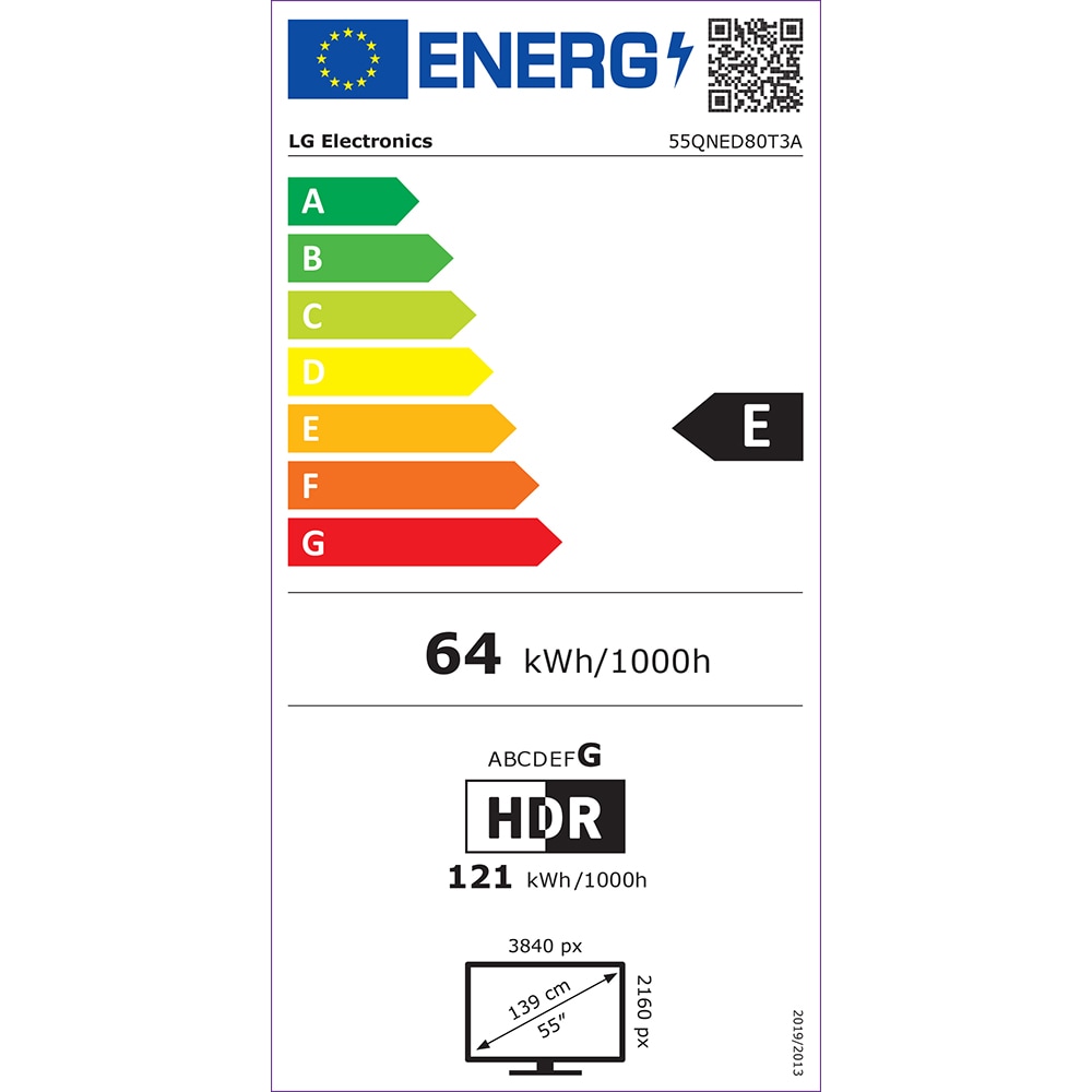 Televizor QNED Smart LG 55QNED80T3A, Ultra HD 4K, HDR, 139cm