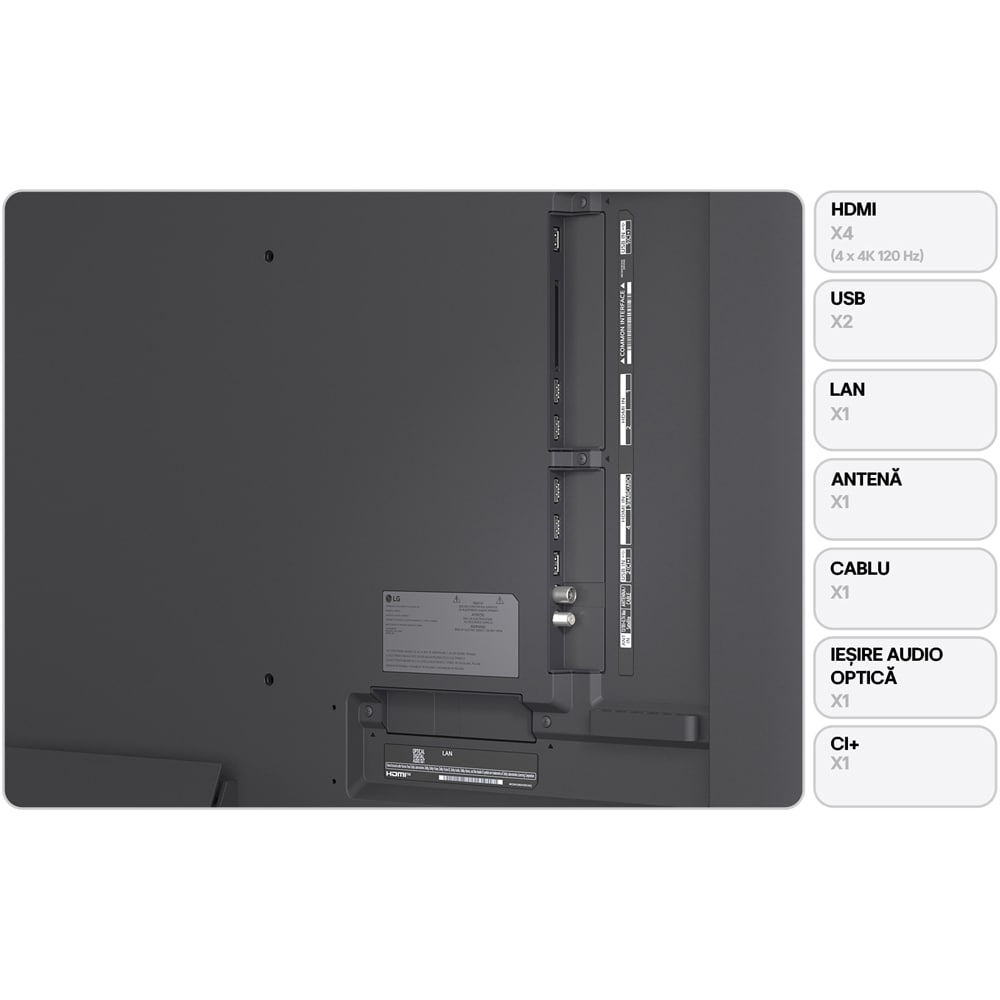Televizor QNED evo Mini LED LG 55QNED87B3A, Ultra HD 4K, 138 cm