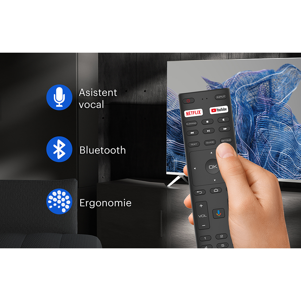 Televizor LED Smart KIVI 55U740NB, Ultra HD 4K, HDR, 140cm