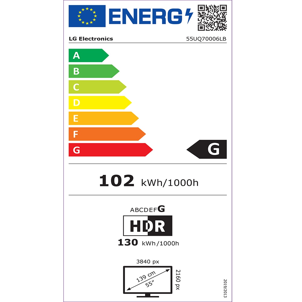 Televizor LED SMART LG 55UQ70006LB, Ultra HD 4K, HDR, 139cm