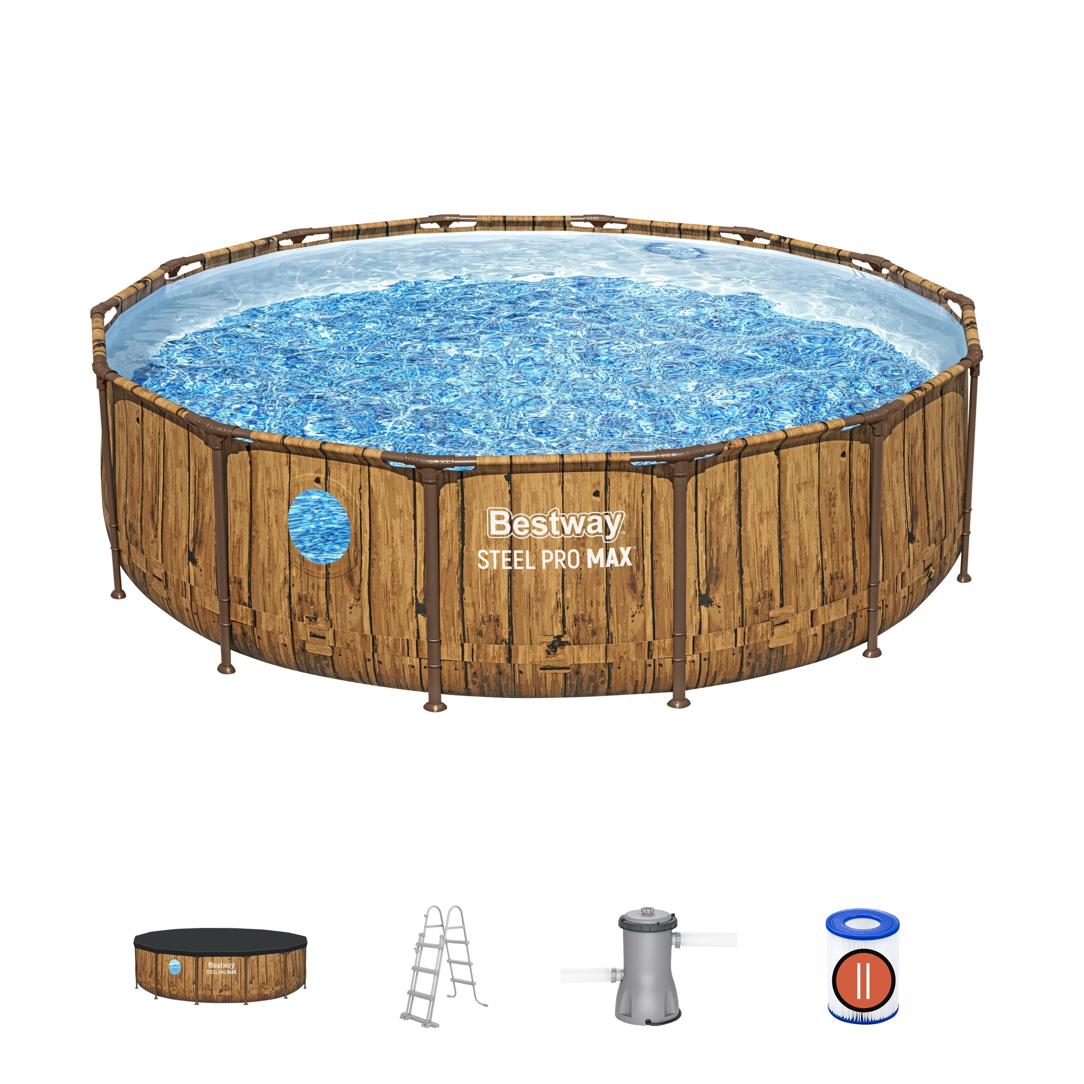 Piscina BESTWAY STEEL PRO MAX, rotunda, 427x107 cm, 13030L