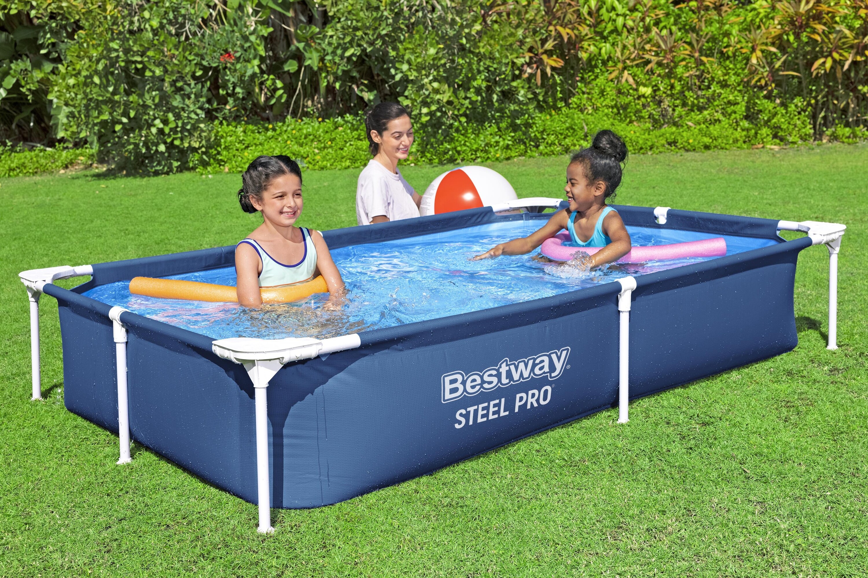 Piscina BESTWAY STEEL PRO, dreptunghiulara, 221x150x43 cm, 1200L