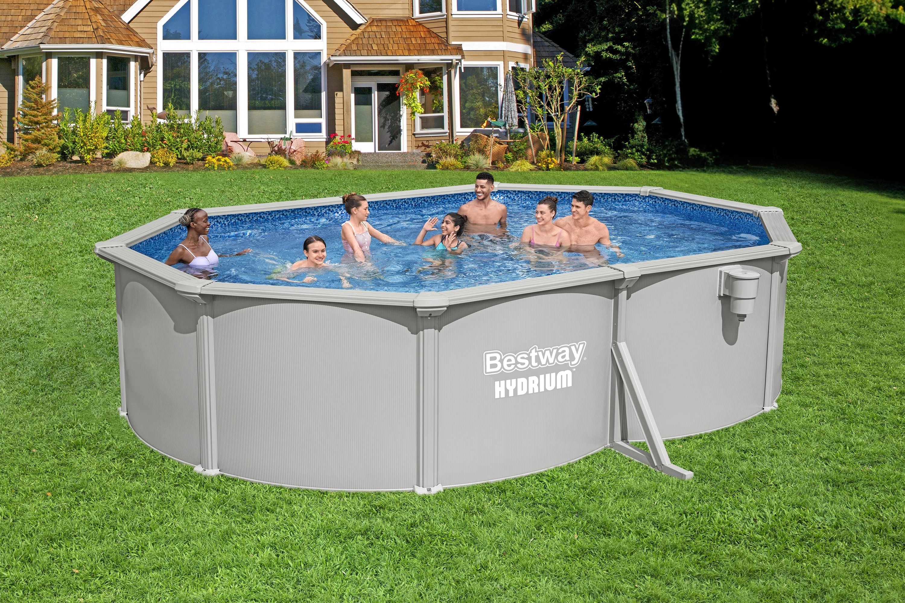 Piscina supraterana BESTWAY HYDRIUM, ovala, otel galvanizat, 500x366x122 cm, 16296L
