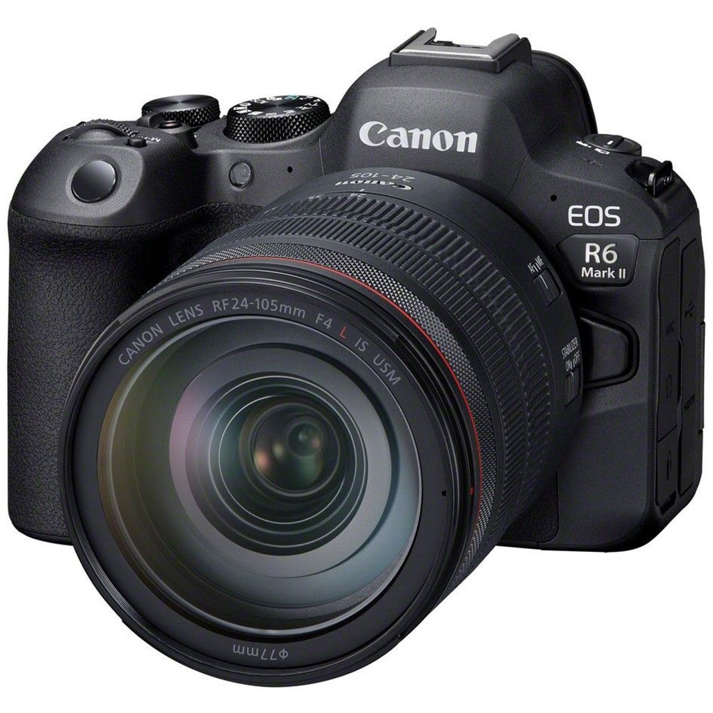 Aparat foto Mirrorless CANON EOS R6 Mark II, 24.2MP, 4K, Wi-Fi, negru + Obiectiv 24-105 F4 L 24.2