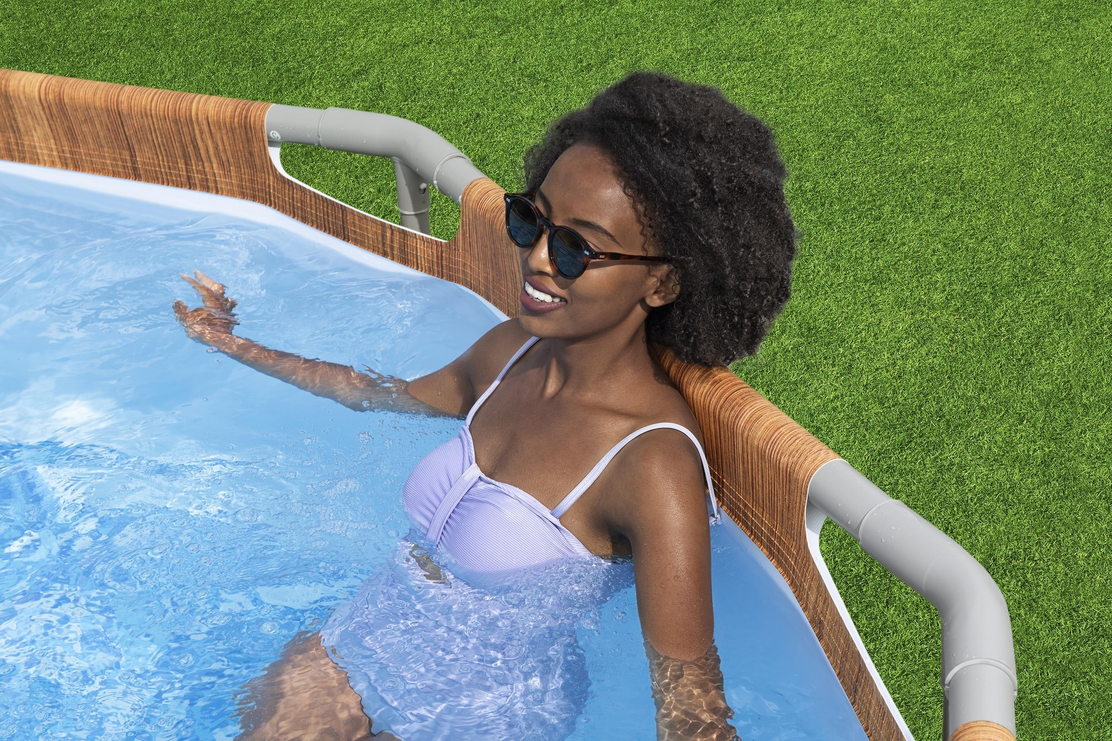 Piscina supraterana BESTWAY STEEL PRO MAX Comfort Jet Series, ovala, 610x366x122 cm, 20241L