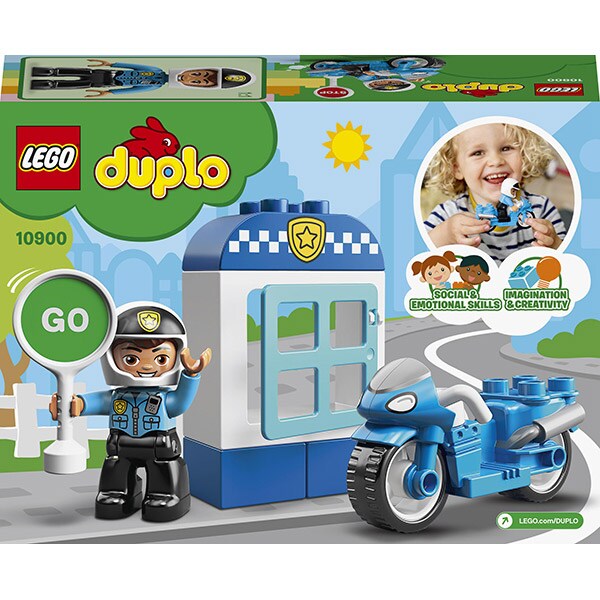 LEGO DUPLO: Motocicleta de politie 10900, 2 ani+, 8 piese