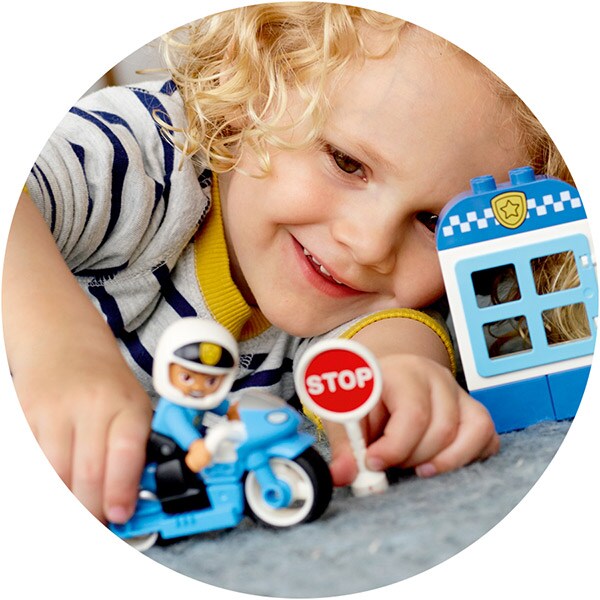 LEGO DUPLO: Motocicleta de politie 10900, 2 ani+, 8 piese