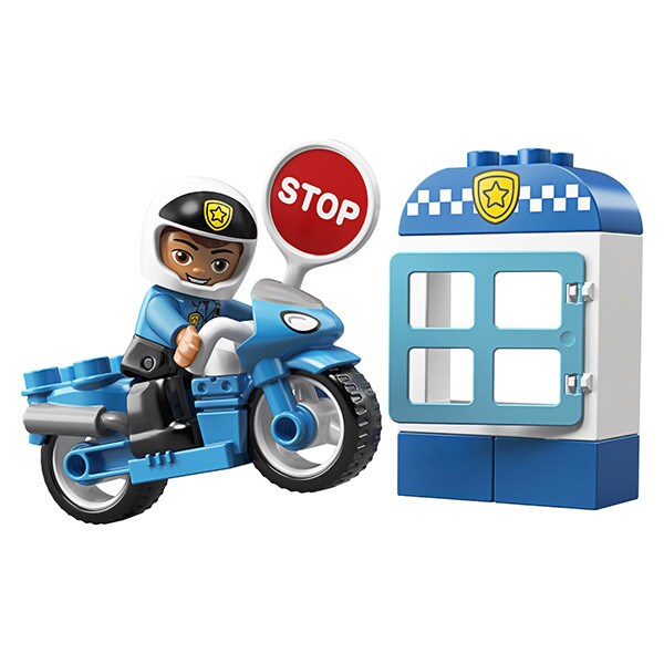 LEGO DUPLO: Motocicleta de politie 10900, 2 ani+, 8 piese