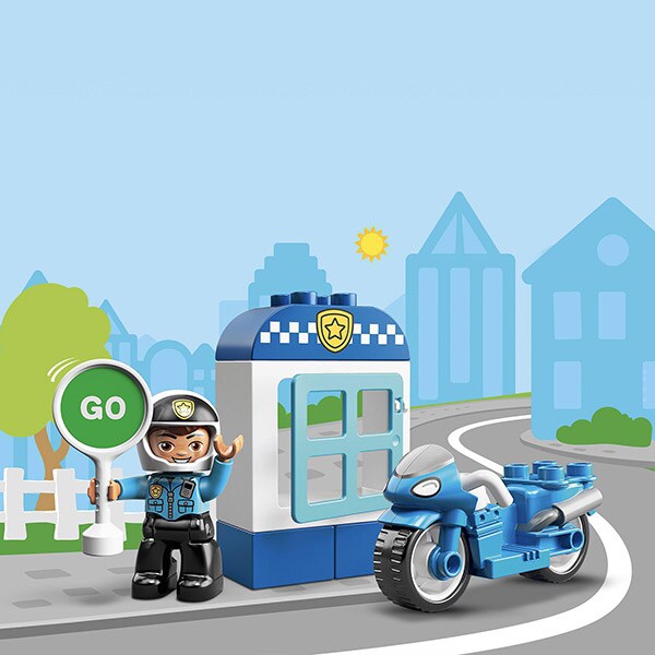 LEGO DUPLO: Motocicleta de politie 10900, 2 ani+, 8 piese