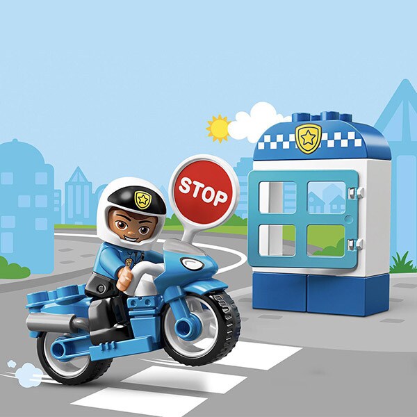 LEGO DUPLO: Motocicleta de politie 10900, 2 ani+, 8 piese