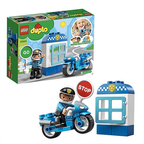 LEGO DUPLO: Motocicleta de politie 10900, 2 ani+, 8 piese