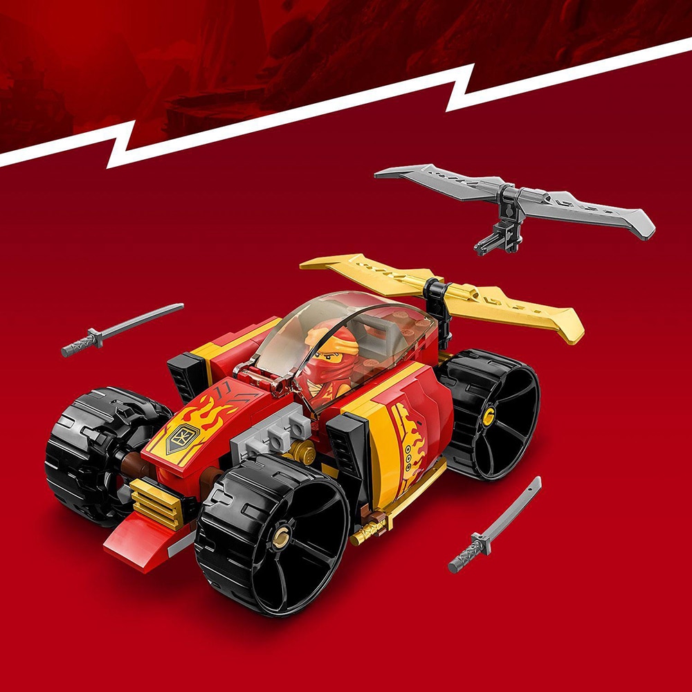 LEGO Ninjago: Masina de curse EVO ninja a lui Kai 71780, 6 ani+, 94 piese