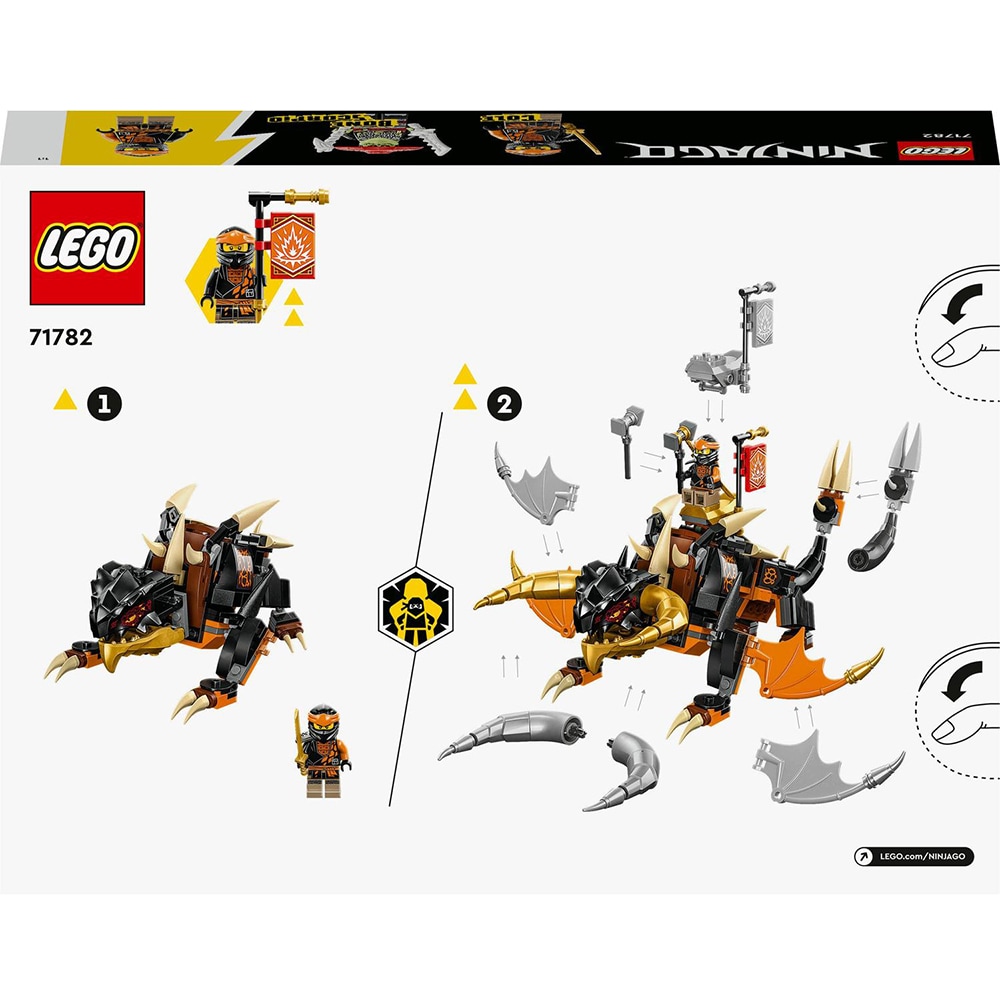 LEGO Ninjago: Dragonul de pamant EVO al lui Cole 71782, 7 ani+, 285 piese