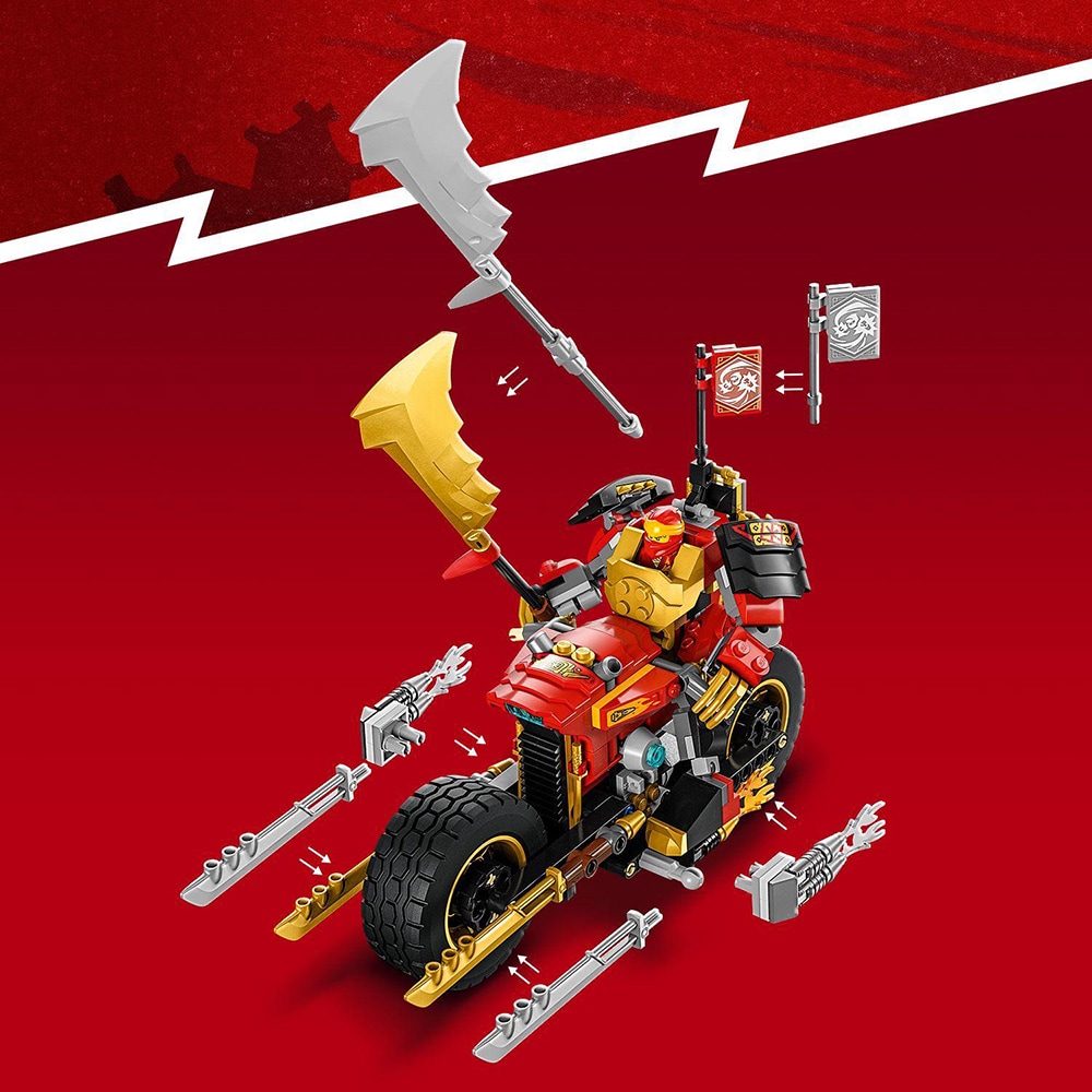 LEGO Ninjago: Motocicleta robot EVO a lui Kai 71783, 7 ani+, 312 piese
