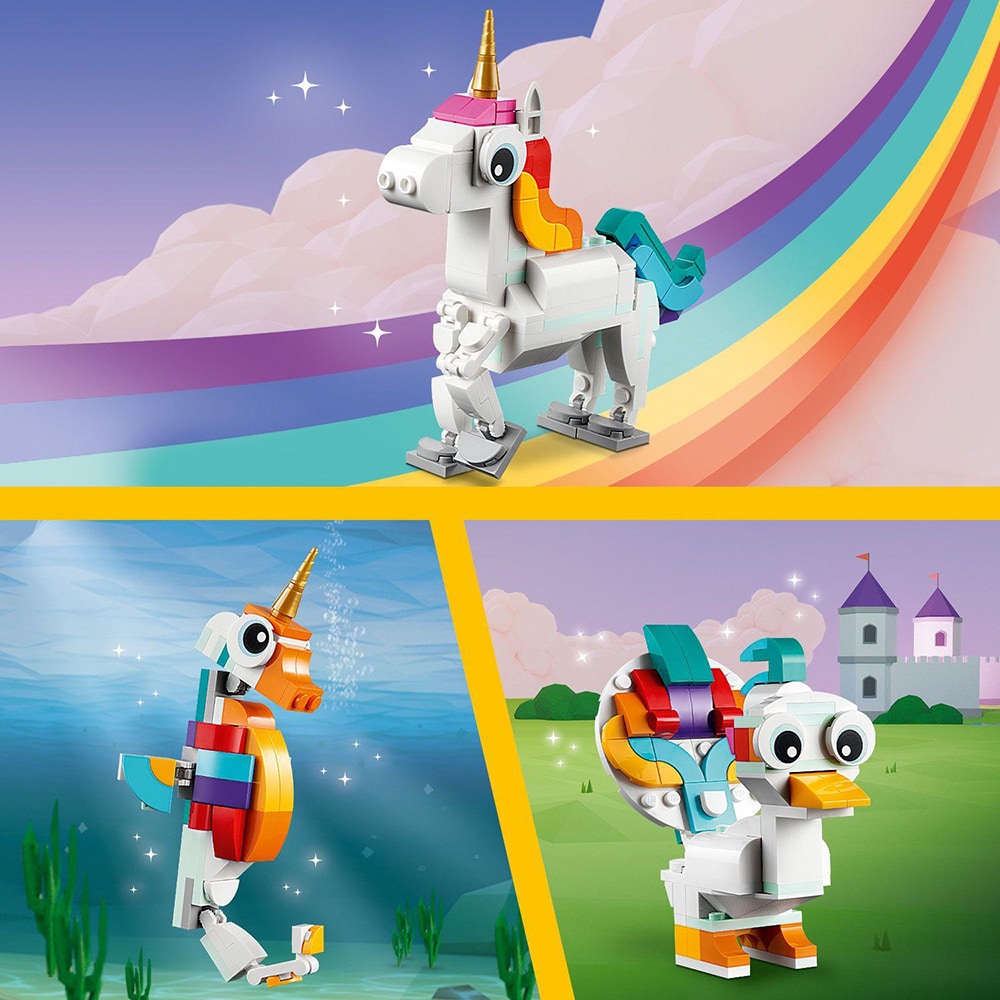LEGO Creator: Unicorn magic 31140, 7 ani+, 145 piese
