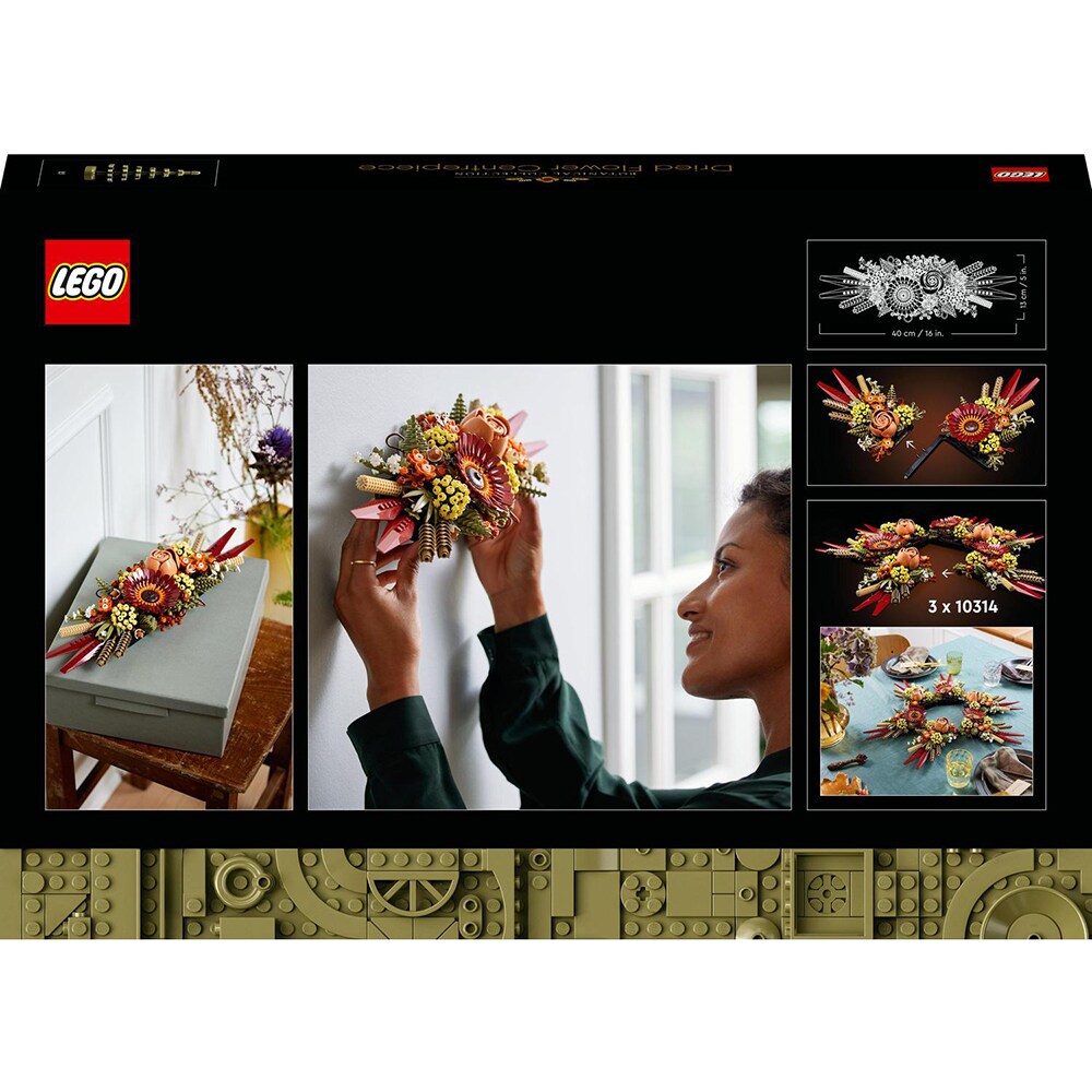 LEGO Icons: Ornament din flori uscate 10314, 18 ani+, 812 piese
