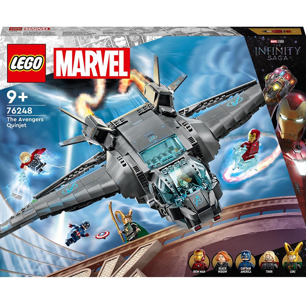 LEGO Marvel: Quinjetul Razbunatorilor 76248, 9 ani+, 795 piese