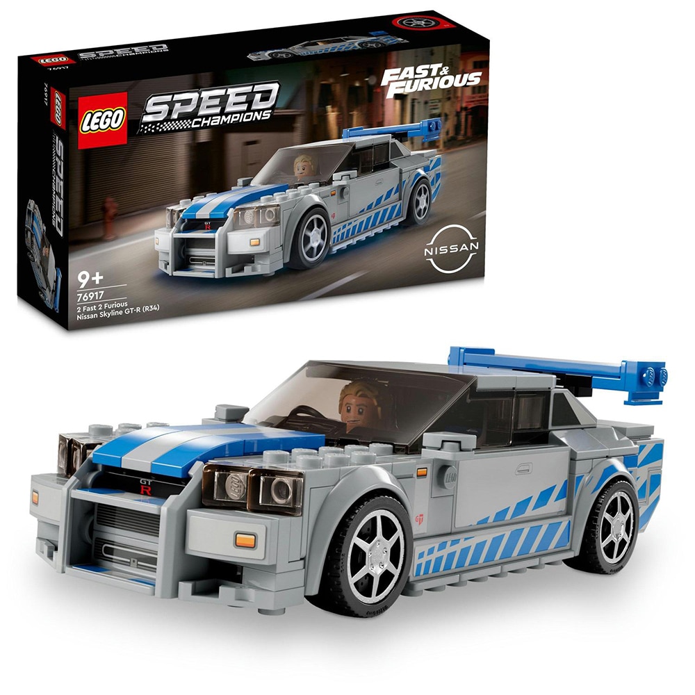 LEGO Speed Champions: 2 Fast 2 Furious Nissan Skyline 76917, 9 ani+, 319 piese