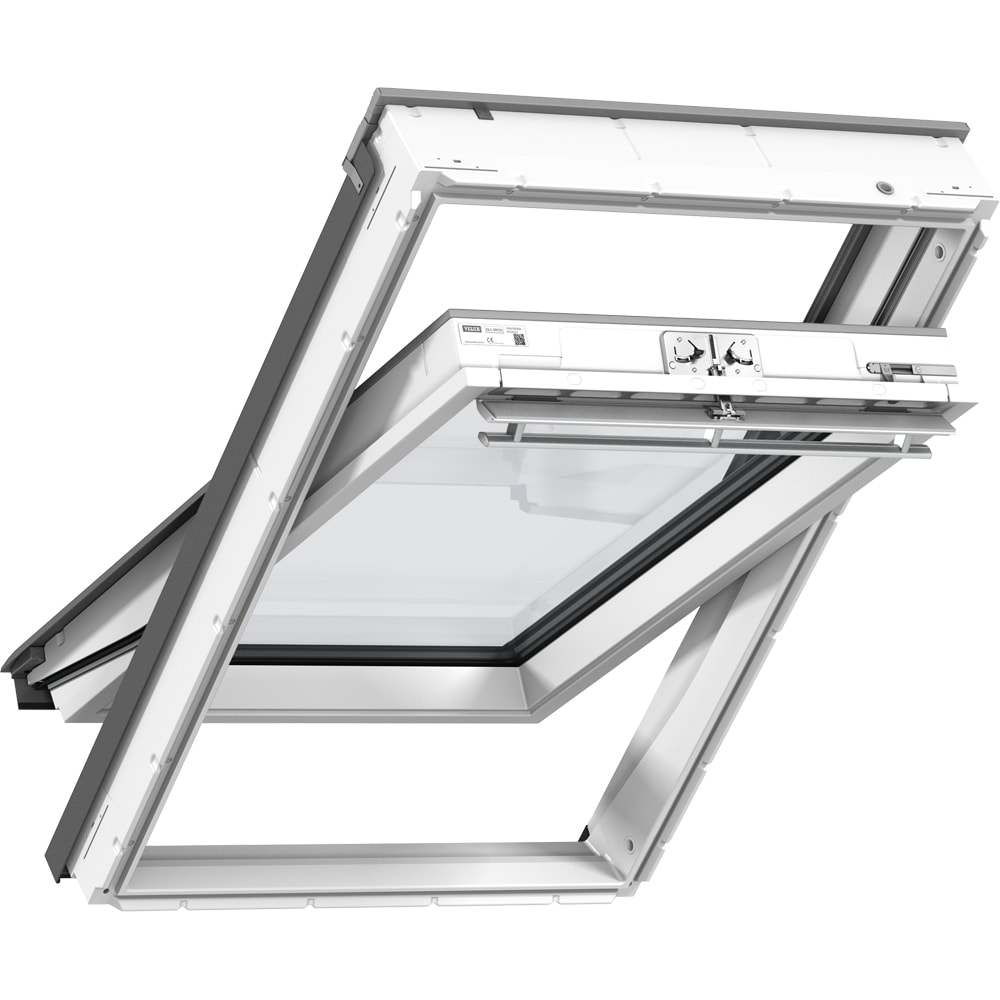 Fereastra mansarda VELUX Basic GLU FK06 0085Z, lemn, operare de sus, 66 x 118 cm, alb