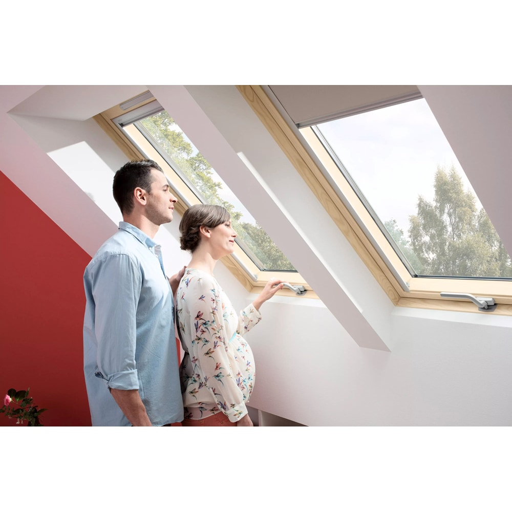 Fereastra mansarda VELUX Basic GZL MK06, lemn, operare de jos, 78 x 118 cm, natur