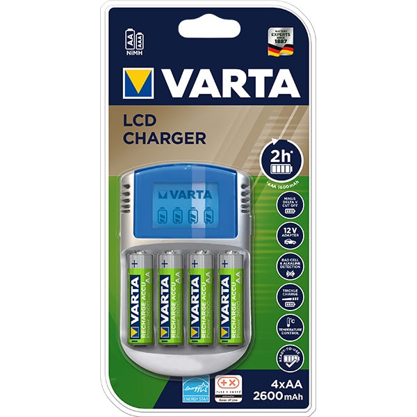 Incarcator VARTA 57070201451, 4 acumulatori AA, 2600mAh