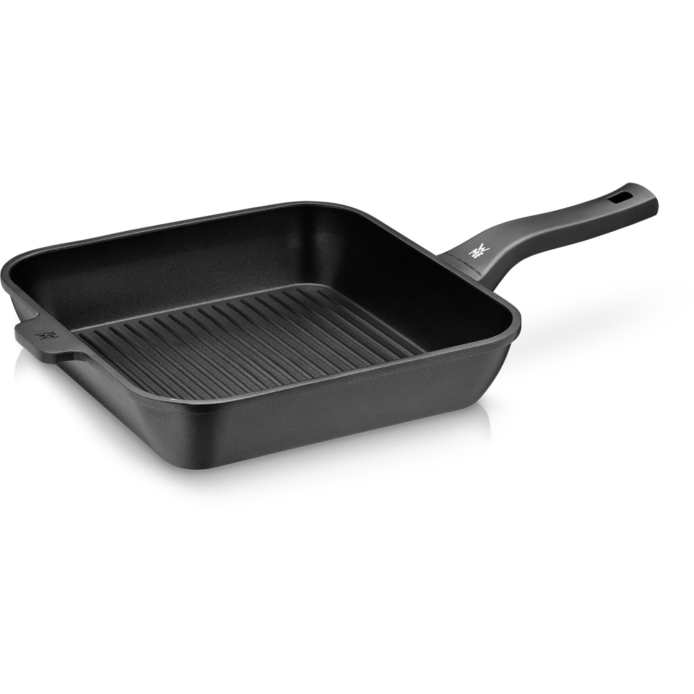 Tigaie grill WMF Permadur Premium, 28x28cm, aluminiu, negru