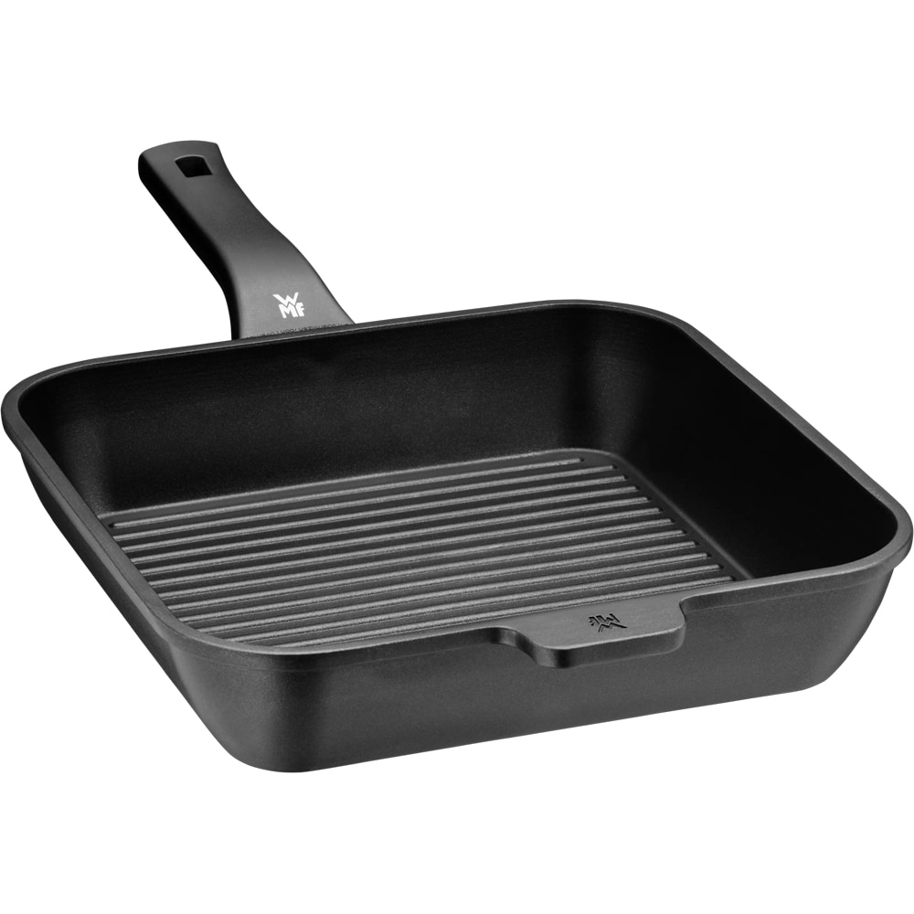 Tigaie grill WMF Permadur Premium, 28x28cm, aluminiu, negru