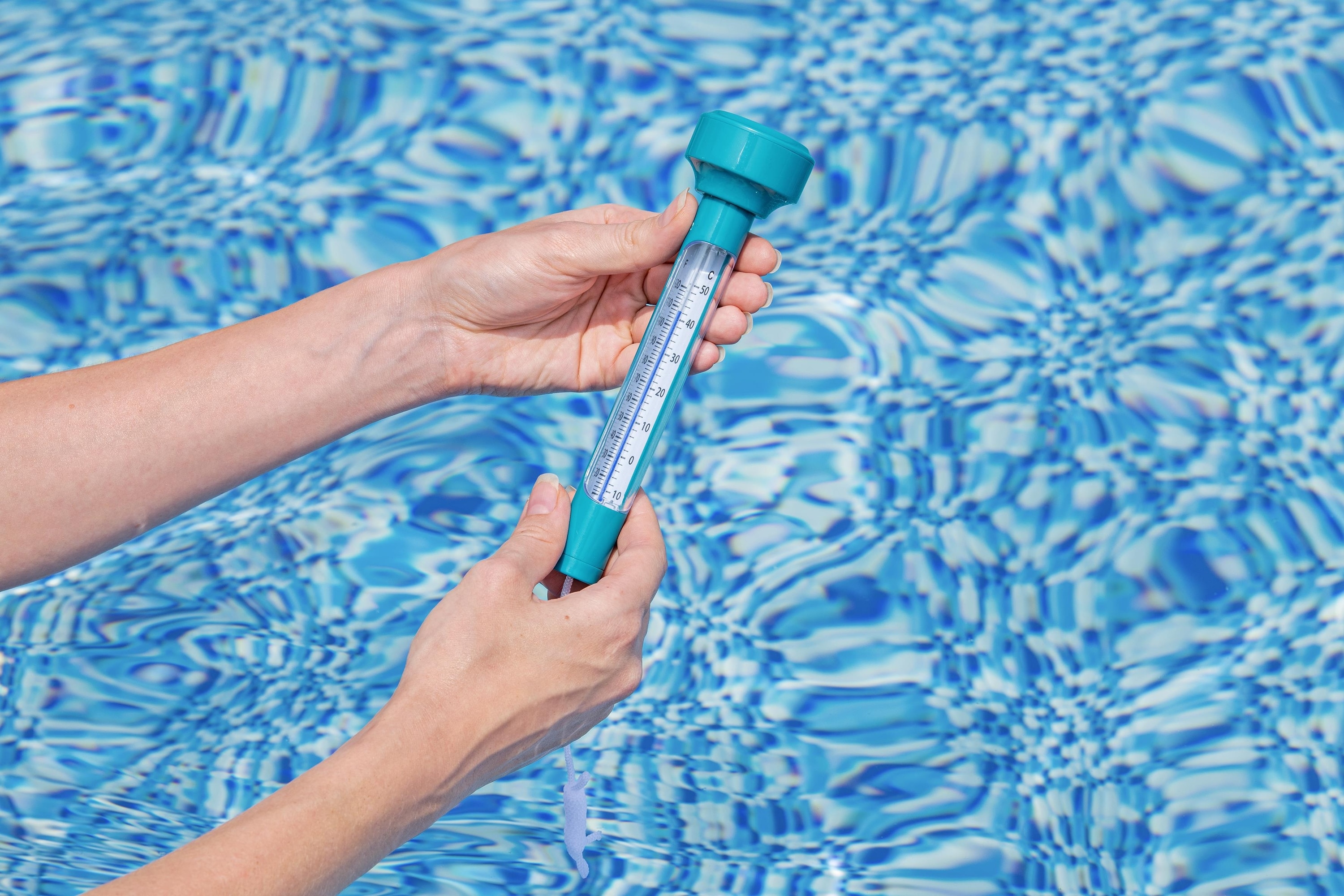 Termometru plutitor pentru piscina BESTWAY, 5x11x25 cm, turcoaz