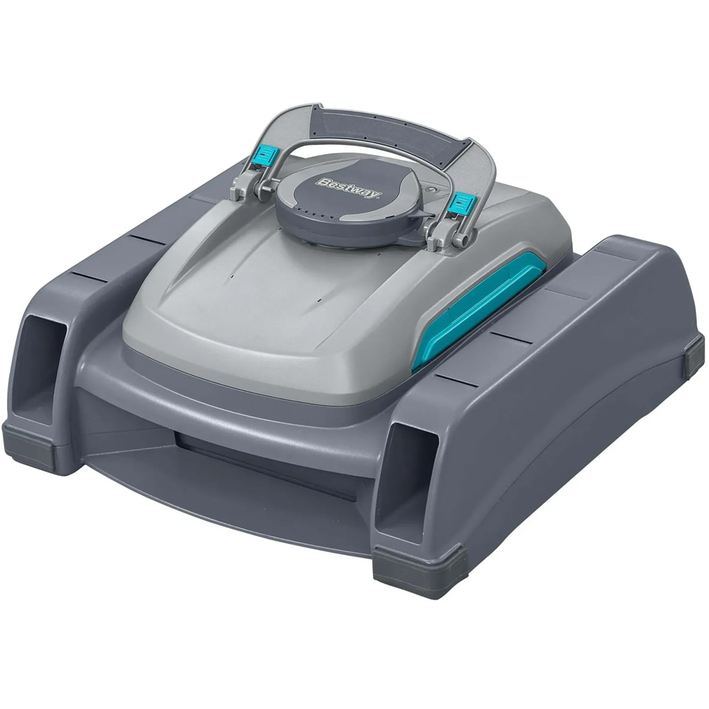 Robot curatare piscina 2 in 1 BESTWAY Aquatronix G300 cu skimmer de suprafata, autonomie 120 de minute, curatare pana la 50 mp, gri