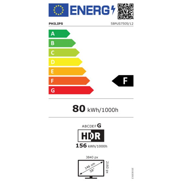 Televizor LED Smart PHILIPS 58PUS7505/12, 4K Ultra HD, HDR10+, 146 cm