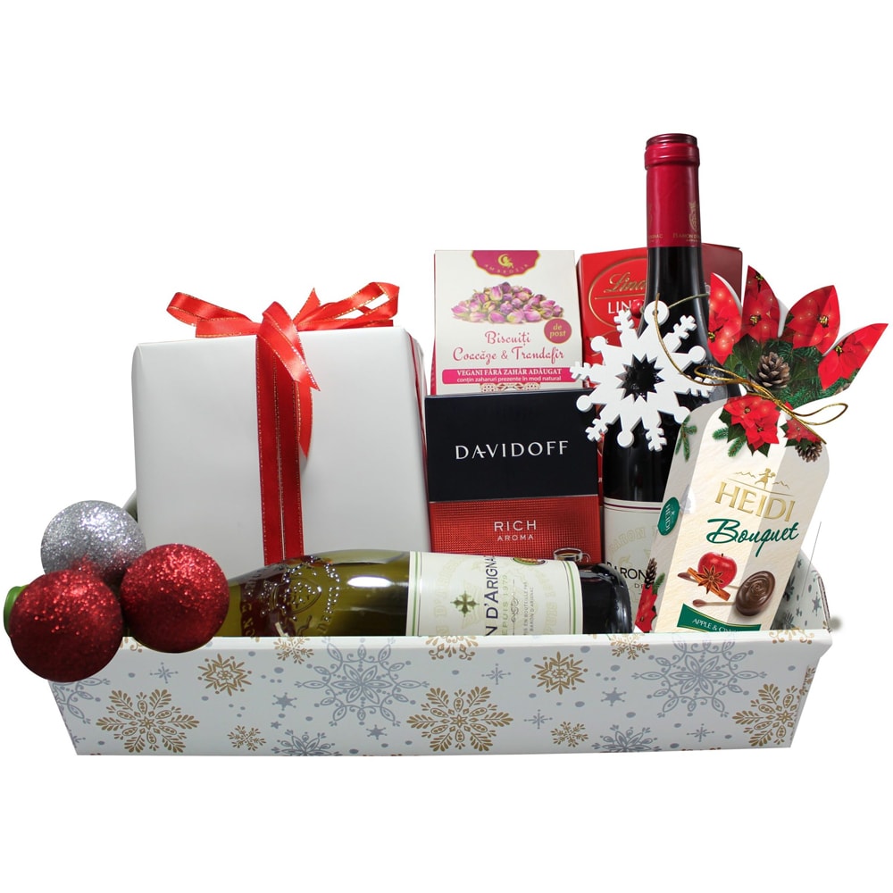 Cos cadou LUXURY BASKETS Happy Christmas 8HC