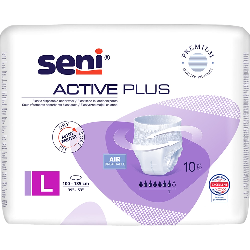 Scutece tip chilot SENI Active Plus, L, 10 buc