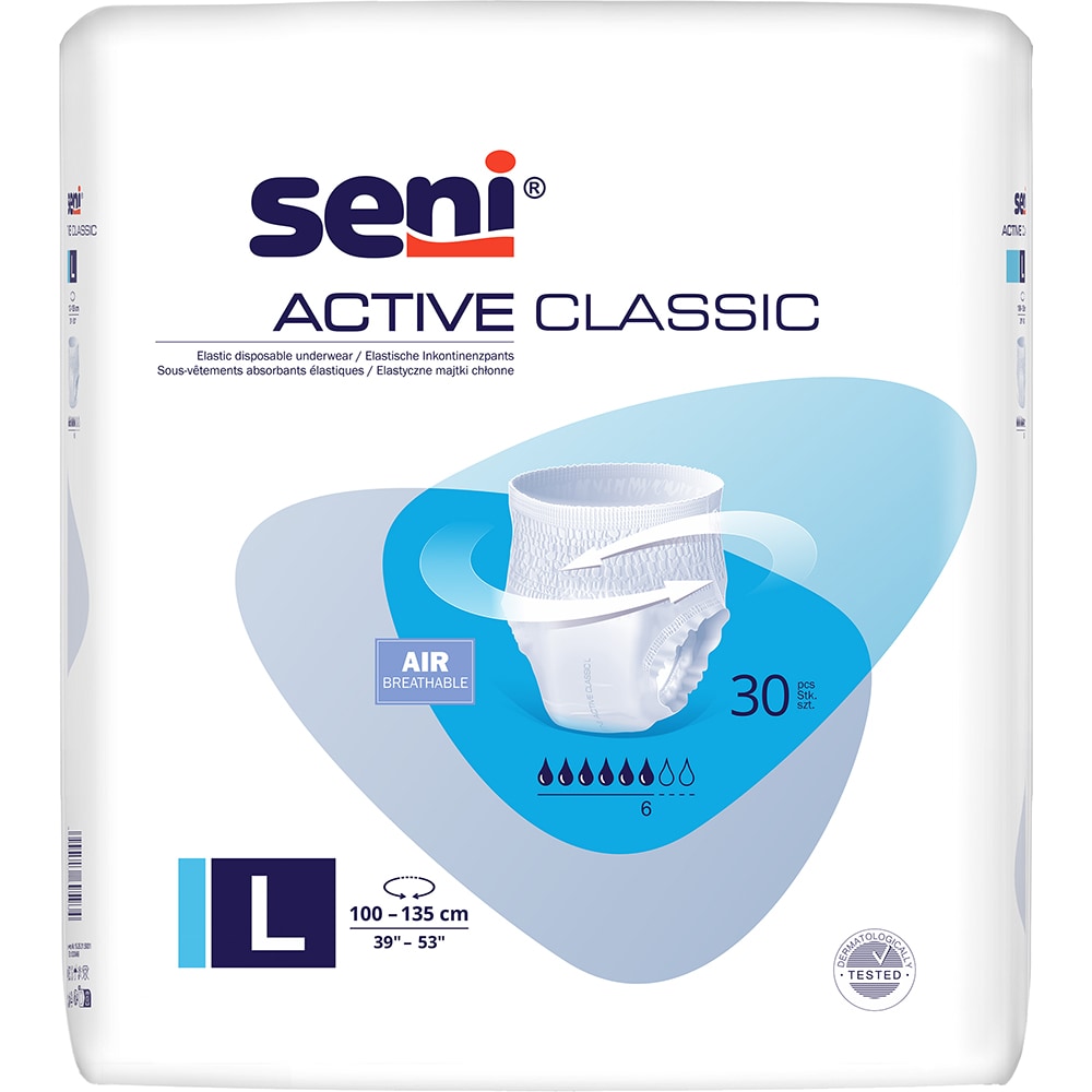 Scutece tip chilot SENI Active Classic, L, 30 buc