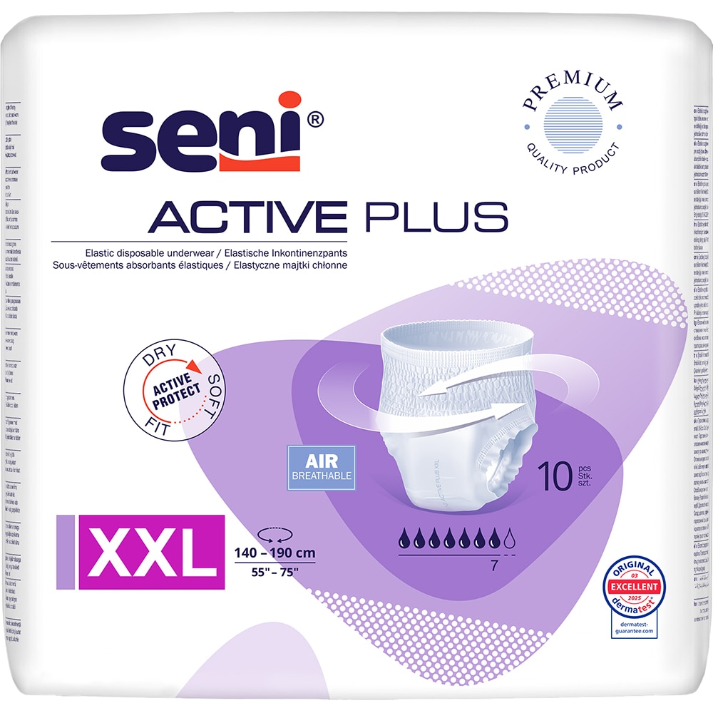 Scutece tip chilot pentru adulti SENI Active Plus, XXL, 10 buc