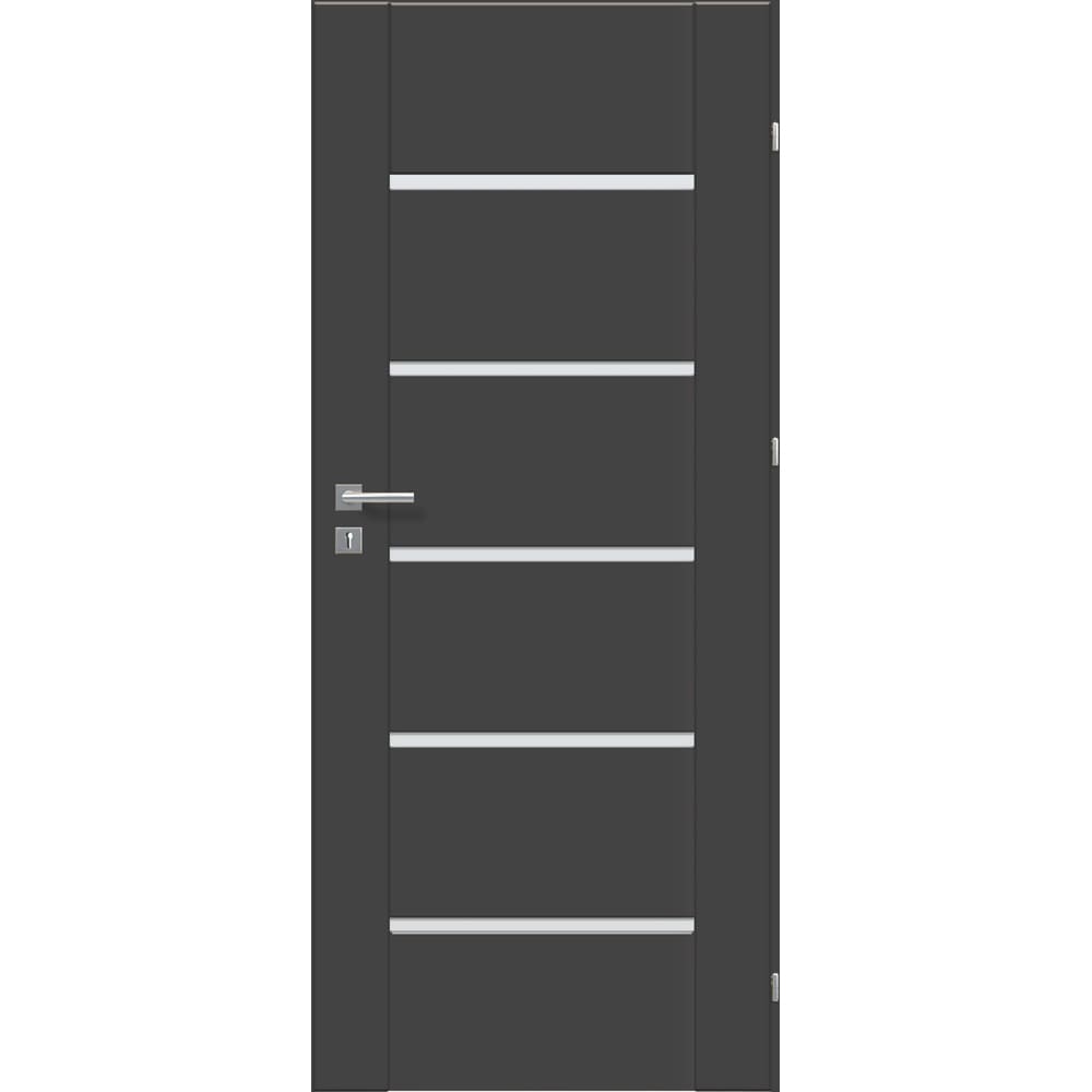 Usa interior CLASSEN Fido Model 3, cu geam, stanga, MDF, 80 x 204 cm, gri antracit