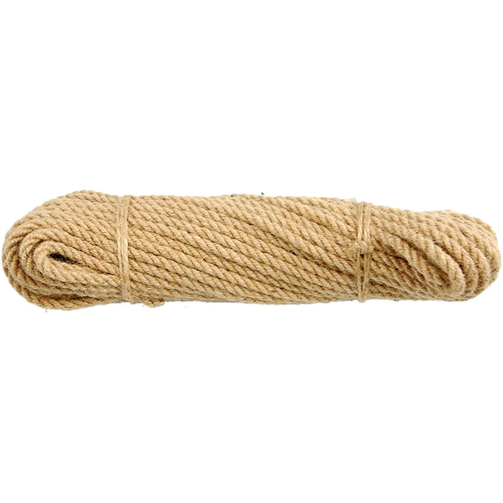 Funie VOREL, 10 mm x 10 m, iuta impletita, maro