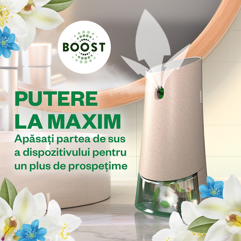 Rezerva odorizant de camera automat fara aerosoli AIR WICK, Briza de primavara & Vanilie, 228 ml