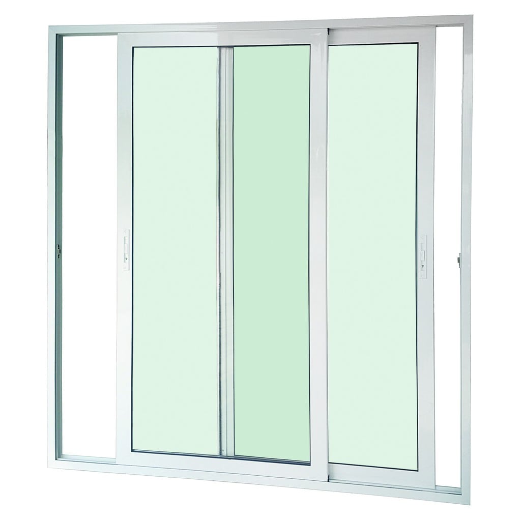 Usa exterior FENSTERWELT, cu geam, 1 camere, glisare, aluminiu, 180 x 200 cm, alb